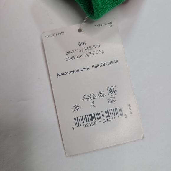 Just One You by Carter's Christmas Reindeer One Piece Sleep Playsuit NWT Size 6M - Picture 6 of 10